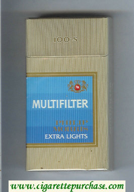Multifilter Philip Morris Extra Lights 100s cigarettes hard box