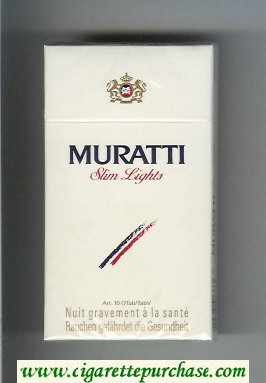Muratti Slim Lights 100s cigarettes hard box