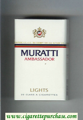 Muratti Ambassador Lights cigarettes hard box
