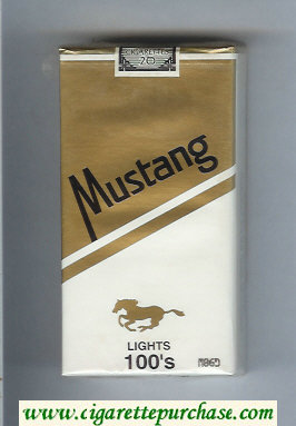 Mustang Lights 100s cigarettes soft box