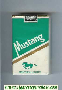 Mustang Menthol Lights cigarettes soft box