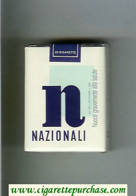 N Nazionali white and blue soft box cigarettes