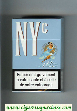 NYC Blue Avenue American Blend cigarettes hard box