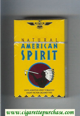 Natural American Spirit Light yellow cigarettes hard box