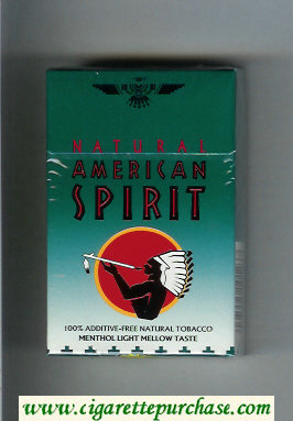 Natural American Spirit Menthol Light Mellow Taste green cigarettes hard box