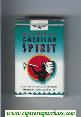 Natural American Spirit Menthol Light white and green cigarettes soft box