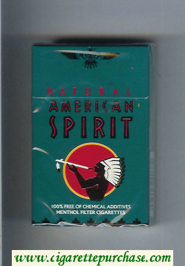 Natural American Spirit Menthol green cigarettes hard box