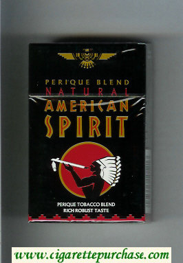 Natural American Spirit Perique Blend Rich Robust Taste black cigarettes hard box