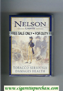 Nelson Lights cigarettes hard box