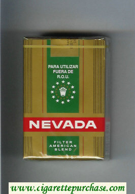 Nevada Filter American Blend gold and green and red cigarettes soft box