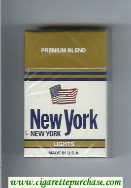 New York Premium Blend Lights cigarettes hard box