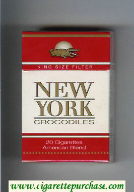 New York Crocodiles American Blend cigarettes hard box