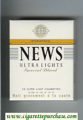 News 25 Ultra Light Special Blend International cigarettes hard box