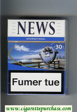 News International 30 Waimea Bay, HW white and blue cigarettes hard box