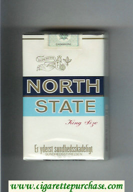 North State Superfine white and light blue and blue cigarettes soft box