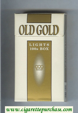 Old Gold Lights 100s Box cigarettes hard box