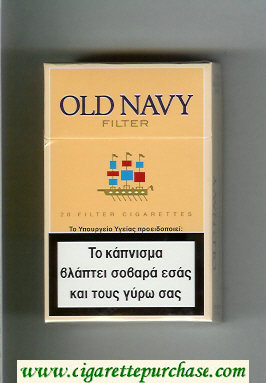 Old Navy Filter yellow cigarettes hard box