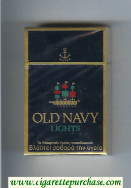 Old Navy Lights blue cigarettes hard box