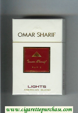 Omar Sharif Lights cigarettes hard box