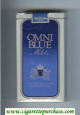 Omni 'O' Blue Milds 100s cigarettes soft box