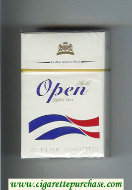 Open Lights Box Gold cigarettes hard box