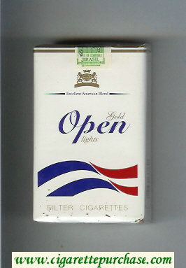 Open Lights Gold Filter cigarettes soft box