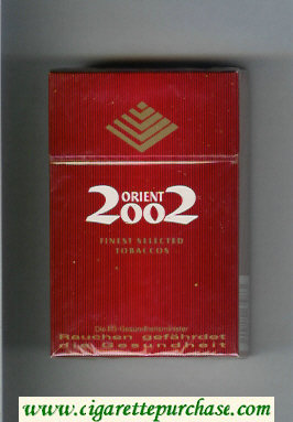 Orient 2002 cigarettes hard box