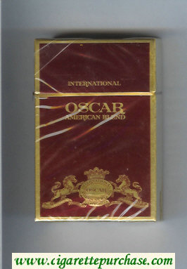 Oscar International American Blend cigarettes hard box
