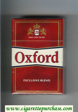 Oxford Exclusive Blend cigarettes hard box