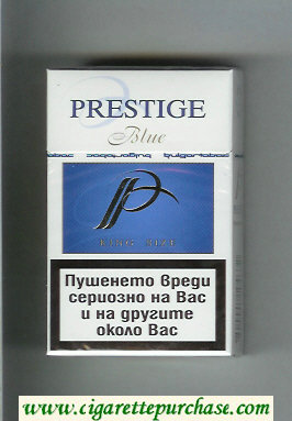 P Prestige Blue cigarettes hard box