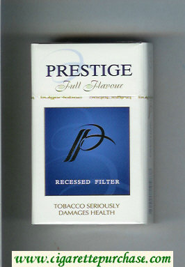 P Prestige Full Flavour Recessed Filter cigarettes hard box
