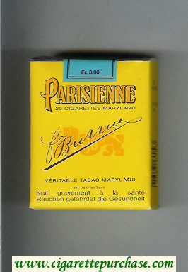 Parisienne F.J. Burrus cigarettes soft box
