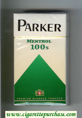 Parker Menthol 100s cigarettes hard box