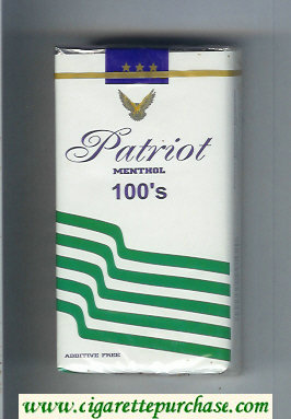 Patriot Menthol 100s cigarettes soft box