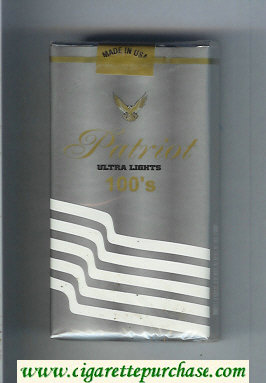 Patriot Ultra Lights 100s cigarettes soft box