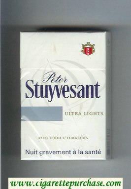 Peter Stuyvesant Ultra Lights cigarettes hard box