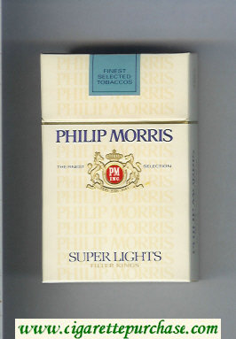 Philip Morris Super Lights cigarettes hard box