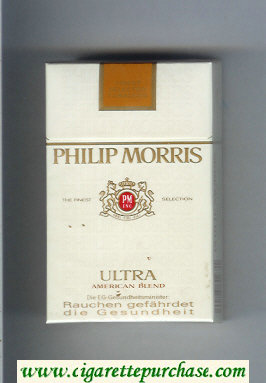Philip Morris Ultra American Blend cigarettes hard box