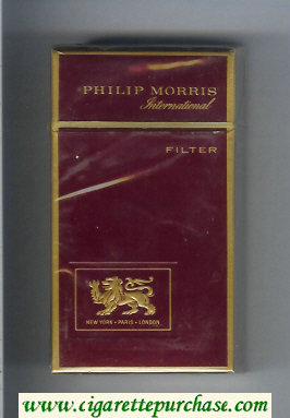 Philip Morris International 100s red cigarettes hard box