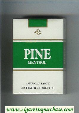 Pine Menthol American Taste cigarettes hard box