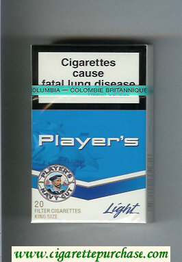 Player's Navy Cut cigarettes blue and white hard box