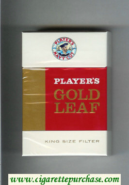 Player's Navy Cut Gold Leaf Navy Cut white and red and gold cigarettes hard box