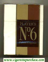Player's No 6 Finest Virginia cigarettes hard box