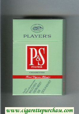 Player's P and S cigarettes hard box