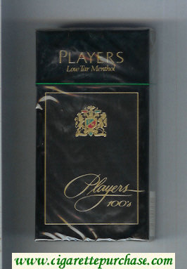 Players Low Tar Menthol 100s cigarettes hard box