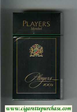 Players Menthol 100s cigarettes hard box