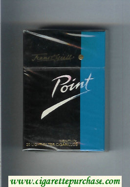 Point Menthol Light cigarettes hard box