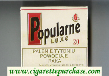 Popularne Luxe white cigarettes wide flat hard box