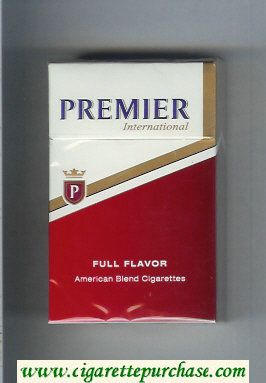 Premier International Full Flavor cigarettes hard box
