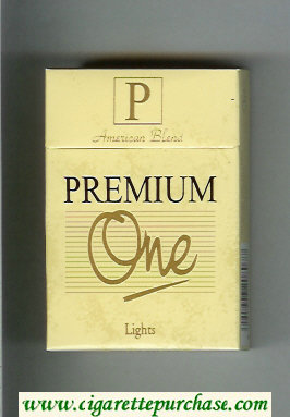 Premium One American Blend Lights cigarettes hard box